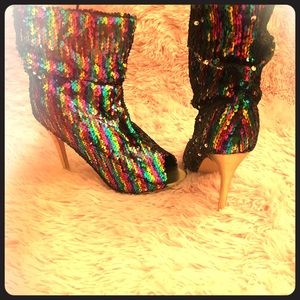 Sequence bootie heels
